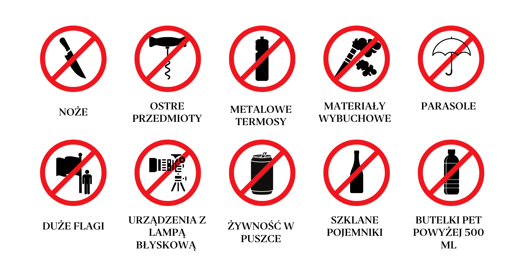 Przedmioty zabronione